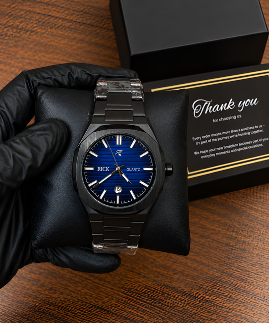 Men’s Modern Black Chain Watch