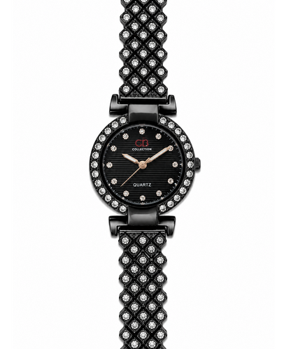 Elegant Women's Black Chain Watch