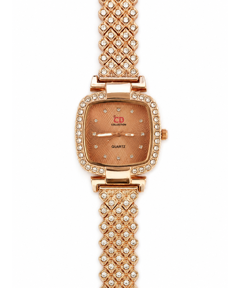 Rose Gold Crystal Women’s Watch