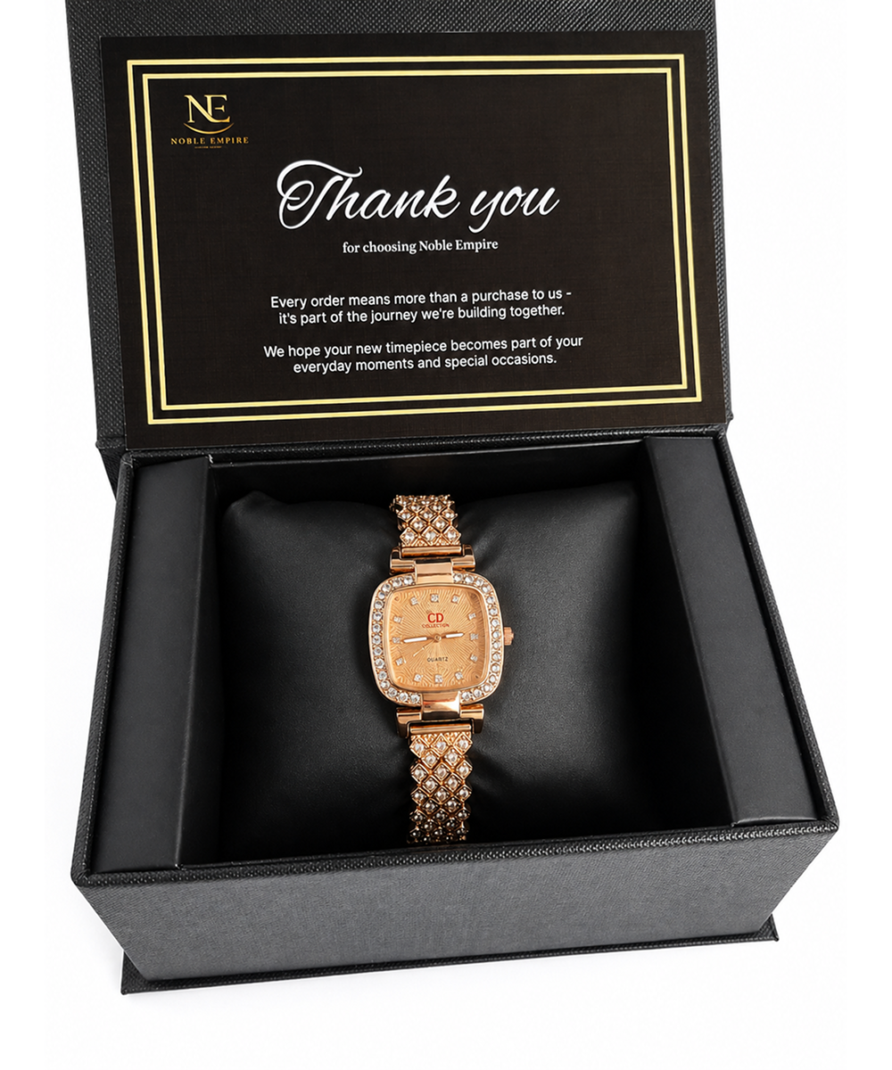 Rose Gold Crystal Women’s Watch