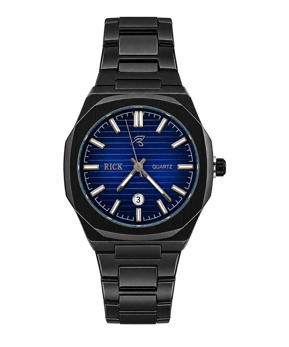 Men’s Modern Black Chain Watch