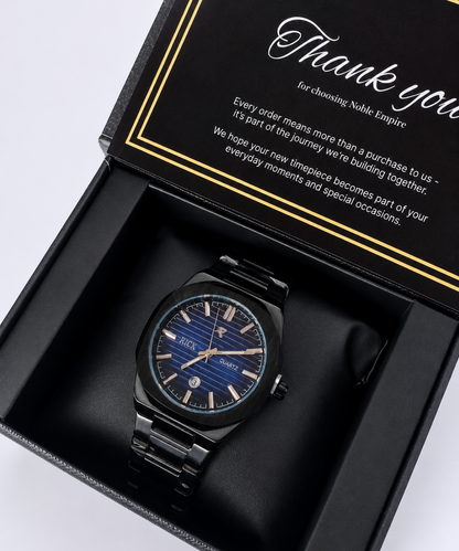 Men’s Modern Black Chain Watch