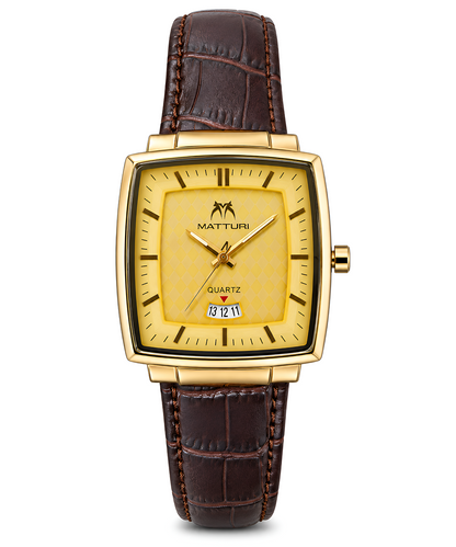 Gold Square Dial Men’s Watch