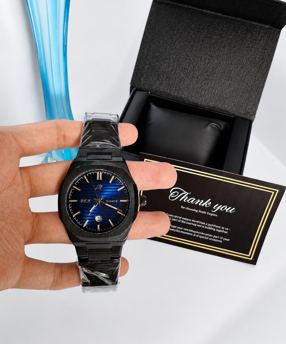 Men’s Modern Black Chain Watch