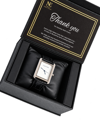 Cartier Black Leather Strap Watch
