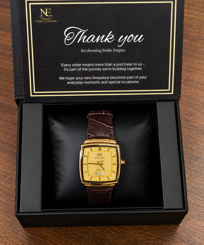 Gold Square Dial Men’s Watch